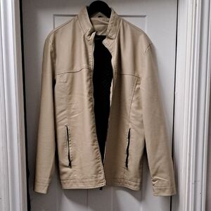 Men's Tan Pleather Jacket